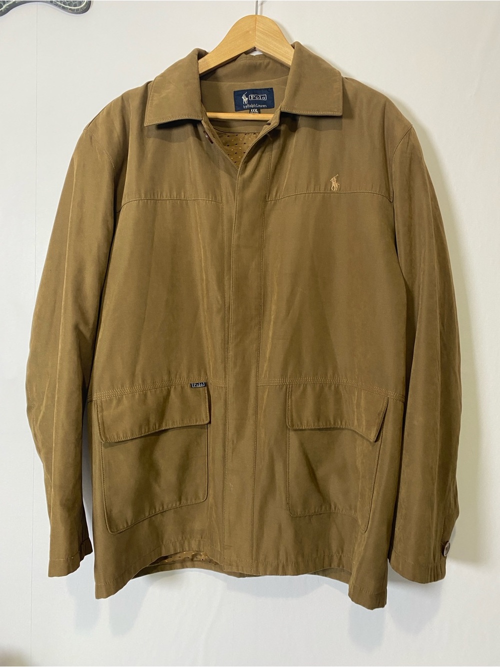 Polo Ralph Lauren Vintage Suede Button Jacket 3XL Tan Brown Classic